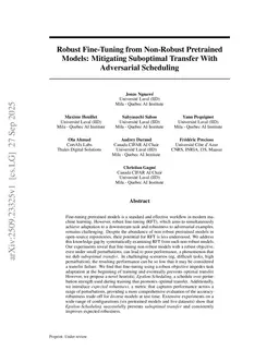 Robust Fine-Tuning from Non-Robust Pretrained Models: Mitigating Suboptimal Transfer With Adversarial Scheduling