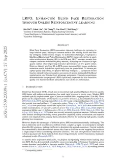 Enhancing Blind Face Restoration through Online Reinforcement Learning