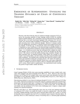 Emergence of Superposition: Unveiling the Training Dynamics of Chain of Continuous Thought