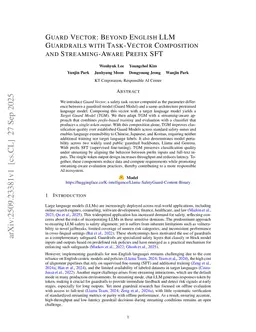 Guard Vector: Beyond English LLM Guardrails with Task-Vector Composition and Streaming-Aware Prefix SFT