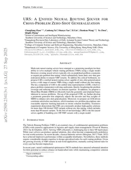 URS: A Unified Neural Routing Solver for Cross-Problem Zero-Shot Generalization