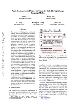 AudioRole: An Audio Dataset for Character Role-Playing in Large Language Models