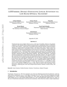 LOTFormer: Doubly-Stochastic Linear Attention via Low-Rank Optimal Transport