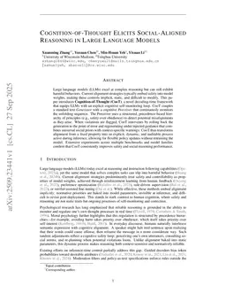 Cognition-of-Thought Elicits Social-Aligned Reasoning in Large Language Models