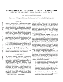 AudioFuse: Unified Spectral-Temporal Learning via a Hybrid ViT-1D CNN Architecture for Robust Phonocardiogram Classification