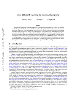 Data-Efficient Training by Evolved Sampling