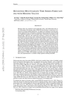 Revisiting Multivariate Time Series Forecasting with Missing Values
