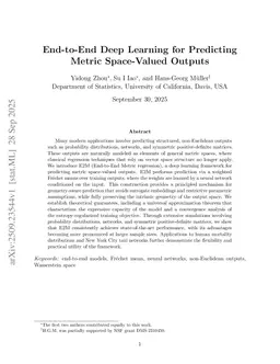 End-to-End Deep Learning for Predicting Metric Space-Valued Outputs
