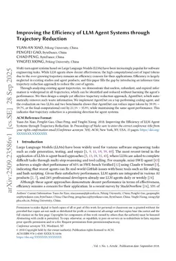 Improving the Efficiency of LLM Agent Systems through Trajectory Reduction