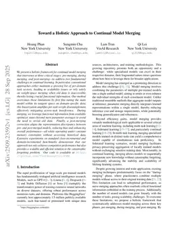 Toward a Holistic Approach to Continual Model Merging