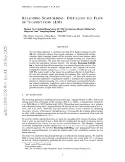 Reasoning Scaffolding: Distilling the Flow of Thought from LLMs