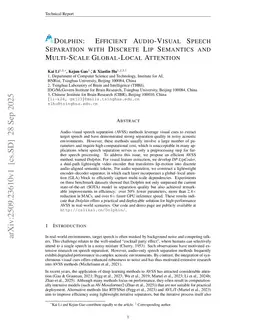 Efficient Audio-Visual Speech Separation with Discrete Lip Semantics and Multi-Scale Global-Local Attention