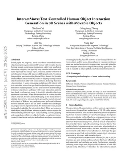 InteractMove: Text-Controlled Human-Object Interaction Generation in 3D Scenes with Movable Objects