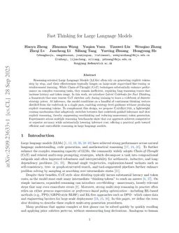 Fast Thinking for Large Language Models