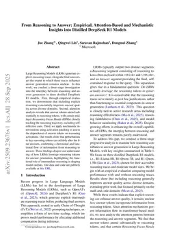 From Reasoning to Answer: Empirical, Attention-Based and Mechanistic Insights into Distilled DeepSeek R1 Models