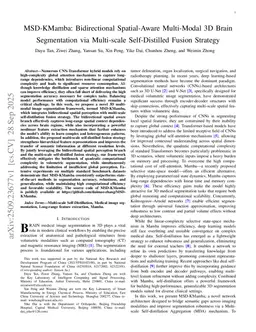 MSD-KMamba: Bidirectional Spatial-Aware Multi-Modal 3D Brain Segmentation via Multi-scale Self-Distilled Fusion Strategy