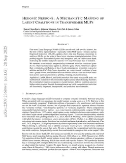 Hedonic Neurons: A Mechanistic Mapping of Latent Coalitions in Transformer MLPs