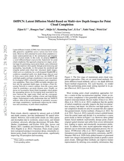 DiffPCN: Latent Diffusion Model Based on Multi-view Depth Images for Point Cloud Completion