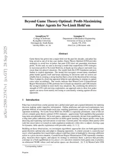 Beyond Game Theory Optimal: Profit-Maximizing Poker Agents for No-Limit Holdem