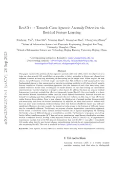 ResAD++: Towards Class Agnostic Anomaly Detection via Residual Feature Learning
