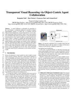 Transparent Visual Reasoning via Object-Centric Agent Collaboration