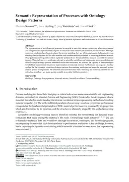 Semantic Representation of Processes with Ontology Design Patterns