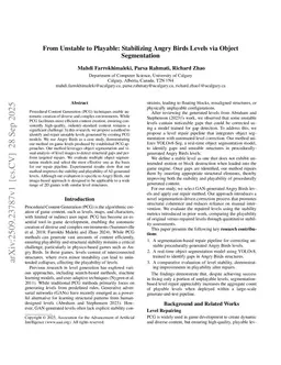 From Unstable to Playable: Stabilizing Angry Birds Levels via Object Segmentation