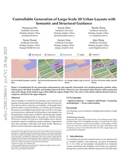 Controllable Generation of Large-Scale 3D Urban Layouts with Semantic and Structural Guidance
