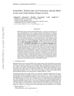 IndexNet: Timestamp and Variable-Aware Modeling for Time Series Forecasting