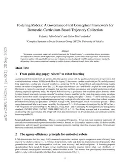 Fostering Robots: A Governance-First Conceptual Framework for Domestic, Curriculum-Based Trajectory Collection