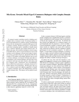 Mix-Ecom: Towards Mixed-Type E-Commerce Dialogues with Complex Domain Rules