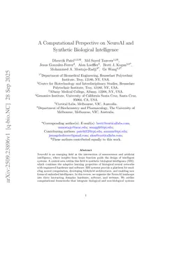 A Computational Perspective on NeuroAI and Synthetic Biological Intelligence