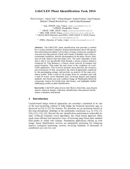 LifeCLEF Plant Identification Task 2014