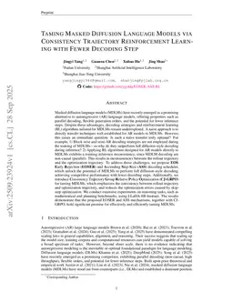 Taming Masked Diffusion Language Models via Consistency Trajectory Reinforcement Learning with Fewer Decoding Step