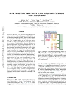 HiViS: Hiding Visual Tokens from the Drafter for Speculative Decoding in Vision-Language Models