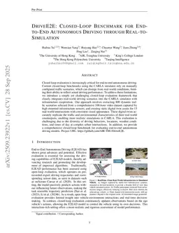 DriveE2E: Closed-Loop Benchmark for End-to-End Autonomous Driving through Real-to-Simulation