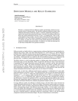 Diffusion Models are Kelly Gamblers