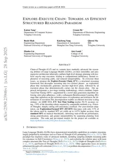 Explore-Execute Chain: Towards an Efficient Structured Reasoning Paradigm