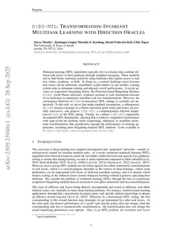 DiBS-MTL: Transformation-Invariant Multitask Learning with Direction Oracles