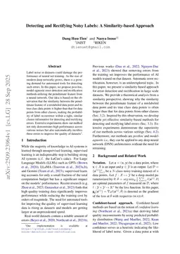 Detecting and Rectifying Noisy Labels: A Similarity-based Approach