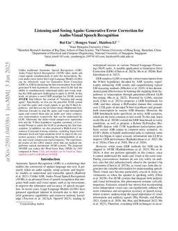 Listening and Seeing Again: Generative Error Correction for Audio-Visual Speech Recognition