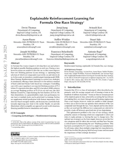 Explainable Reinforcement Learning for Formula One Race Strategy