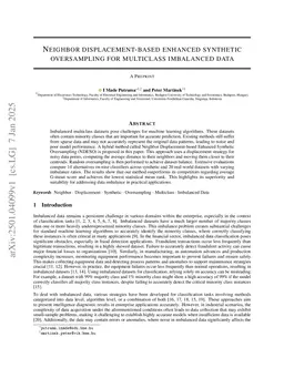 Neighbor displacement-based enhanced synthetic oversampling for multiclass imbalanced data