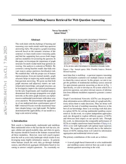 Multimodal Multihop Source Retrieval for Web Question Answering