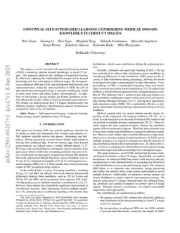 Continual Self-supervised Learning Considering Medical Domain Knowledge in Chest CT Images
