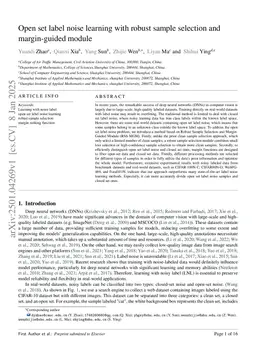 Open set label noise learning with robust sample selection and margin-guided module