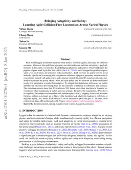 Bridging Adaptivity and Safety: Learning Agile Collision-Free Locomotion Across Varied Physics