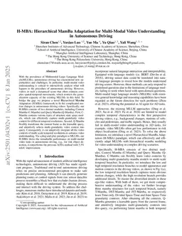 H-MBA: Hierarchical MamBa Adaptation for Multi-Modal Video Understanding in Autonomous Driving