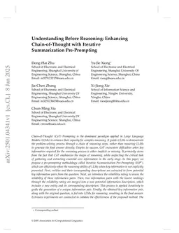 Understanding Before Reasoning: Enhancing Chain-of-Thought with Iterative Summarization Pre-Prompting