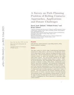 A Survey on Path Planning Problem of Rolling Contacts: Approaches, Applications and Future Challenges